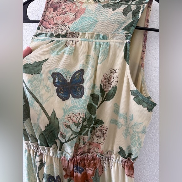 Anthropologie Maeve maxi dress tan floral size 2 - Picture 4 of 11